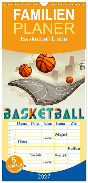 Basketball Liebe (CALVENDO Familienplaner 2027)