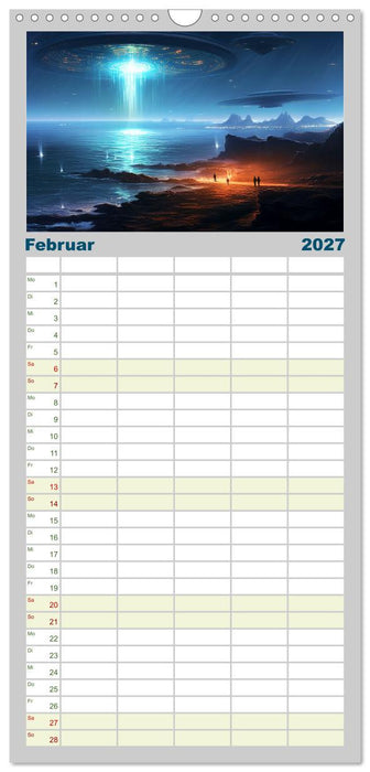 Nächster Halt Andromeda (CALVENDO Familienplaner 2027)