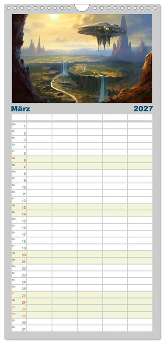 Nächster Halt Andromeda (CALVENDO Familienplaner 2027)
