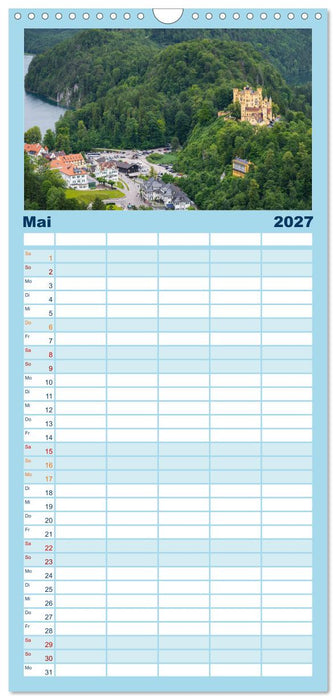 Forggensee und Alpsee - Urlaubsparadies Bayerisches Allgäu (CALVENDO Familienplaner 2027)