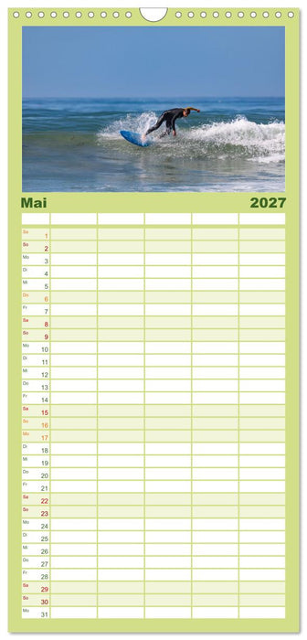 Surfen in der Bretagne (CALVENDO Familienplaner 2027)