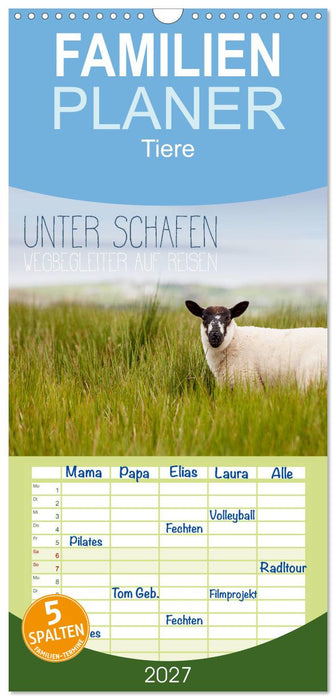 Unter Schafen - Wegbegleiter auf Reisen (CALVENDO Familienplaner 2027)