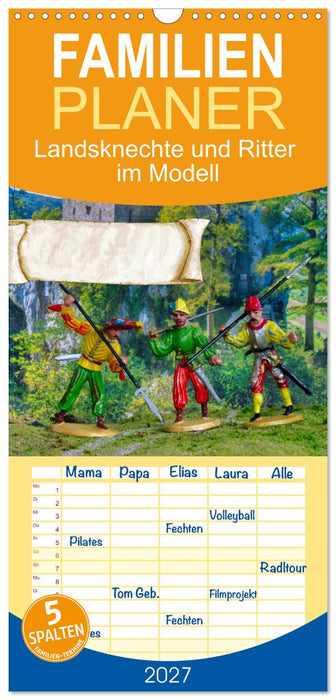 Landsknechte und Ritter im Modell (CALVENDO Familienplaner 2027)