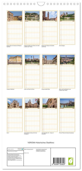 VERONA Historisches Stadtherz (CALVENDO Familienplaner 2027)