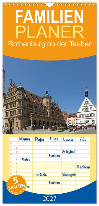 Rothenburg ob der Tauber - Mittelalter in Mittelfranken (CALVENDO Familienplaner 2027)