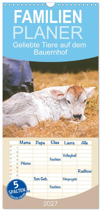 Geliebte Tiere auf dem Bauernhof (CALVENDO Familienplaner 2027)
