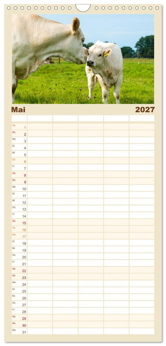 Geliebte Tiere auf dem Bauernhof (CALVENDO Familienplaner 2027)