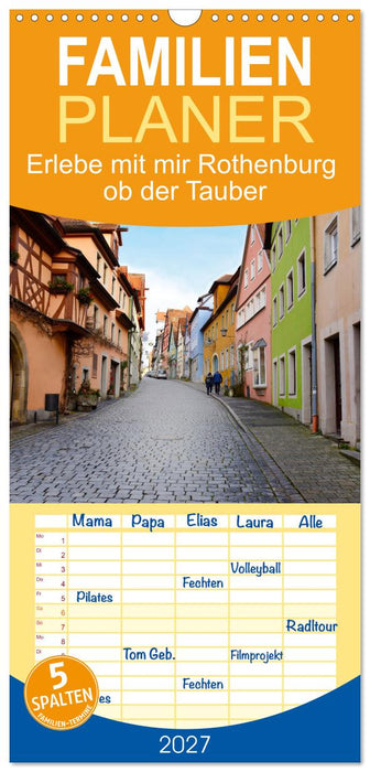 Erlebe mit mir Rothenburg ob der Tauber (CALVENDO Familienplaner 2027)
