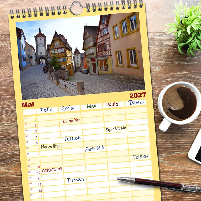 Erlebe mit mir Rothenburg ob der Tauber (CALVENDO Familienplaner 2027)
