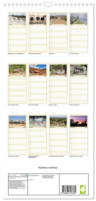 Roadtrip in Namibia (CALVENDO Familienplaner 2027)