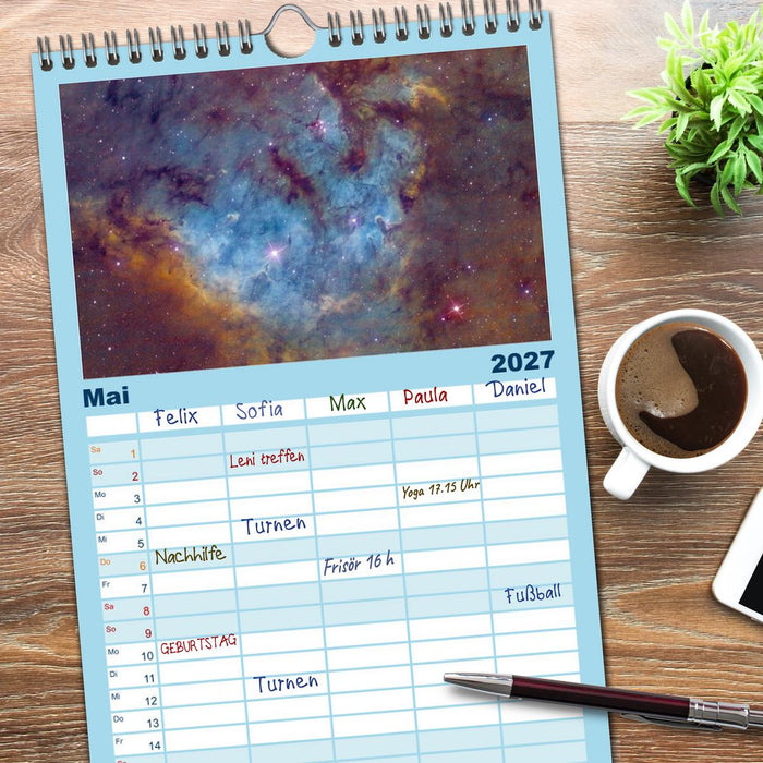 Welt All 2027 astrophotographie (CALVENDO Familienplaner 2027)