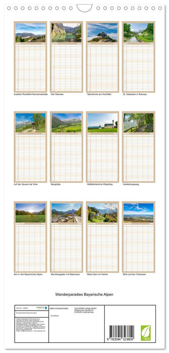 Wanderparadies Bayerische Alpen (CALVENDO Familienplaner 2027)