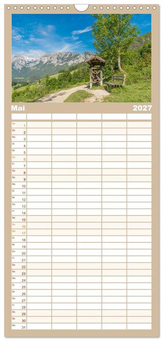 Wanderparadies Bayerische Alpen (CALVENDO Familienplaner 2027)