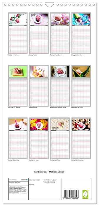 Mettkalender - Mettigel Edition (CALVENDO Familienplaner 2027)