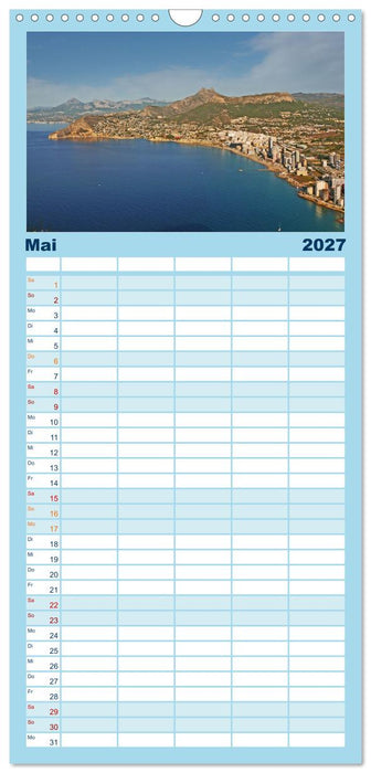 Costa Blanca. Schroffe Felsen und schillerndes Mittelmeer (CALVENDO Familienplaner 2027)