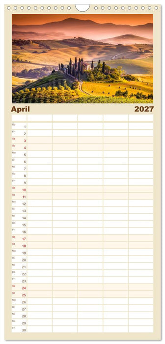 Bühne frei für die Toskana (CALVENDO Familienplaner 2027)