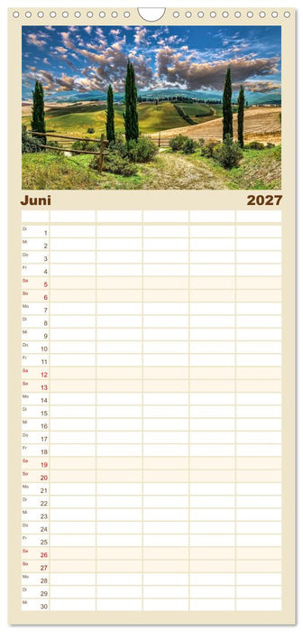 Bühne frei für die Toskana (CALVENDO Familienplaner 2027)