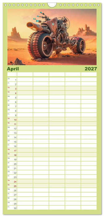 Bizzare Motorräder (CALVENDO Familienplaner 2027)