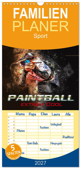Paintball - extrem cool (CALVENDO Familienplaner 2027)
