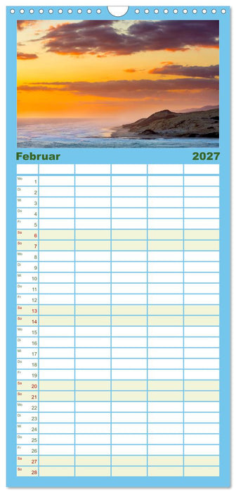 Neuseeland Luftaufnahmen (CALVENDO Familienplaner 2027)