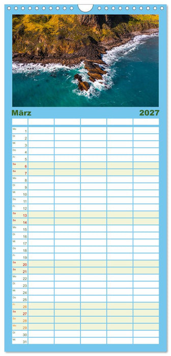 Neuseeland Luftaufnahmen (CALVENDO Familienplaner 2027)