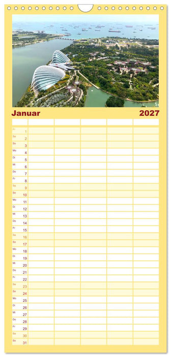 Singapur - Die Stadt am Puls der Zeit. (CALVENDO Familienplaner 2027)