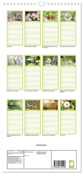 Sanfte Natur (CALVENDO Familienplaner 2027)