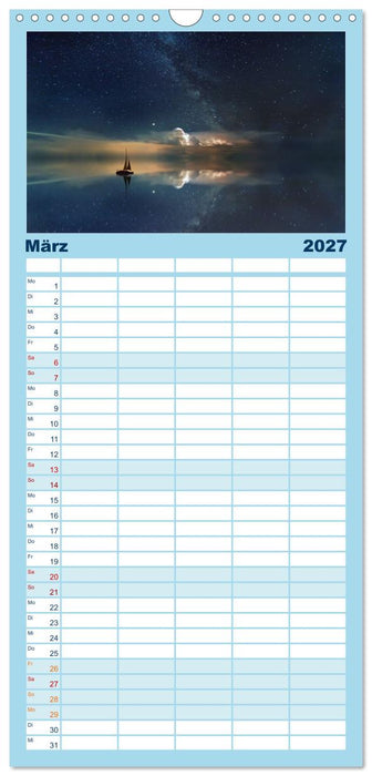 Segeln - Kurs aufs offene Meer. (CALVENDO Familienplaner 2027)