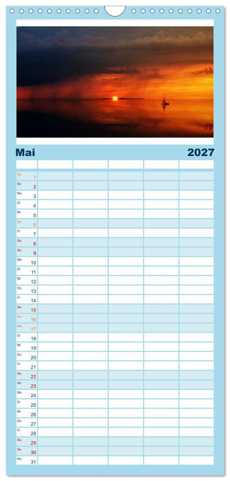 Segeln - Kurs aufs offene Meer. (CALVENDO Familienplaner 2027)