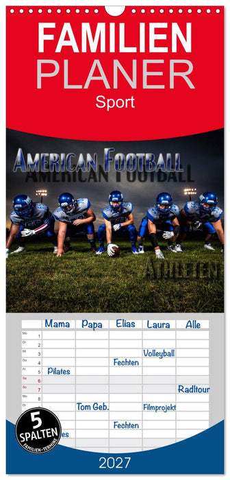 American Football - Athleten (CALVENDO Familienplaner 2027)