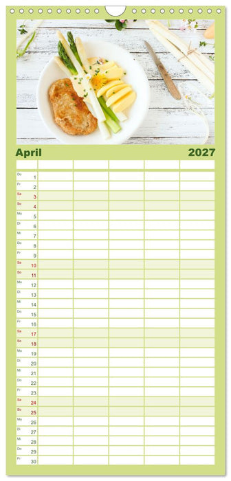 Köstlicher Spargel (CALVENDO Familienplaner 2027)