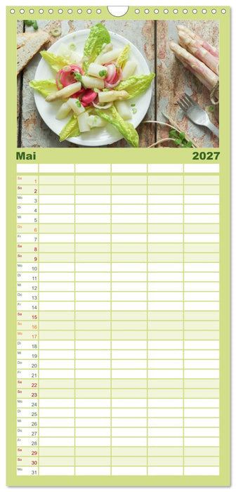 Köstlicher Spargel (CALVENDO Familienplaner 2027)