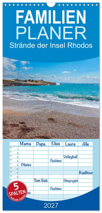 Strände der Insel Rhodos (CALVENDO Familienplaner 2027)
