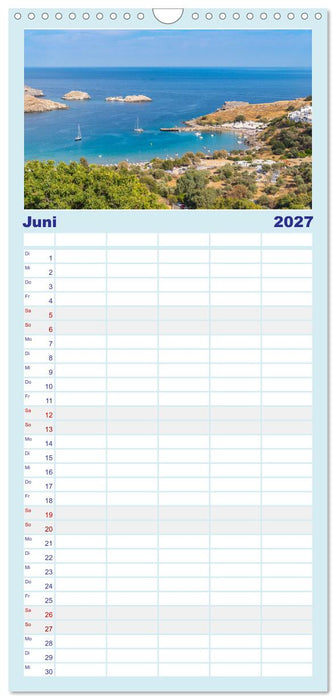 Strände der Insel Rhodos (CALVENDO Familienplaner 2027)