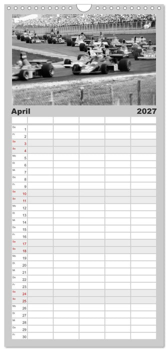 Grand Prix - Formel-Rennen 1972-1977 (CALVENDO Familienplaner 2027)