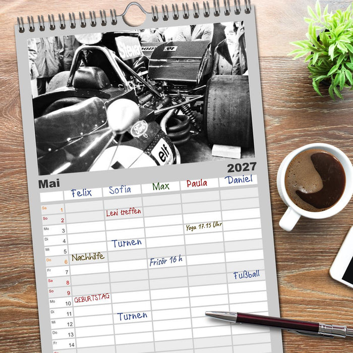 Grand Prix - Formel-Rennen 1972-1977 (CALVENDO Familienplaner 2027)