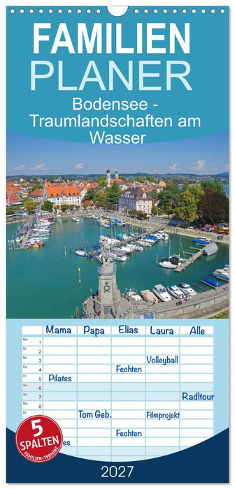 Bodensee - Traumlandschaften am Wasser (CALVENDO Familienplaner 2027)