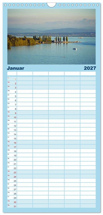 Bodensee - Traumlandschaften am Wasser (CALVENDO Familienplaner 2027)