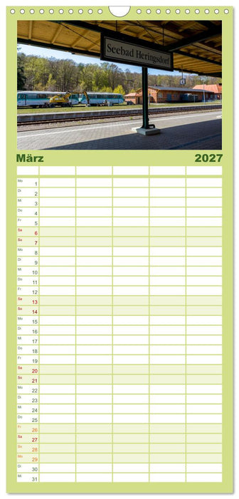 Dampflok auf Usedom (CALVENDO Familienplaner 2027)