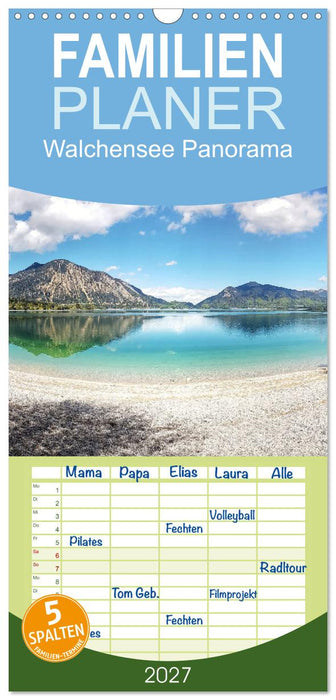 Walchensee Panorama (CALVENDO Familienplaner 2027)