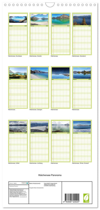 Walchensee Panorama (CALVENDO Familienplaner 2027)