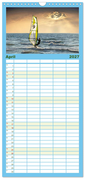 Funsport Windsurfen (CALVENDO Familienplaner 2027)