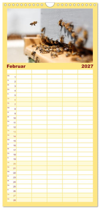 Bienen - Die fleißigen Tierchen die den Honig herstellen. (CALVENDO Familienplaner 2027)