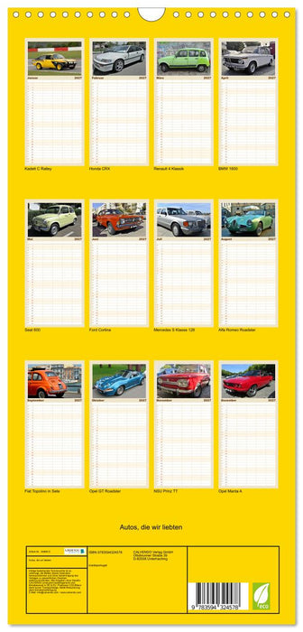 Autos, die wir liebten (CALVENDO Familienplaner 2027)