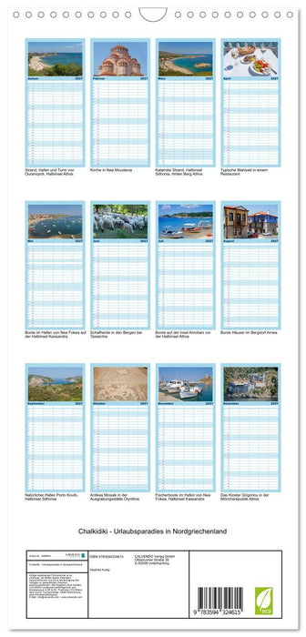 Chalkidiki - Urlaubsparadies in Nordgriechenland (CALVENDO Familienplaner 2027)