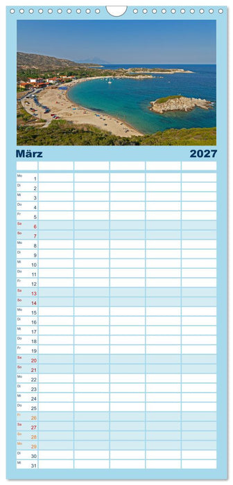 Chalkidiki - Urlaubsparadies in Nordgriechenland (CALVENDO Familienplaner 2027)