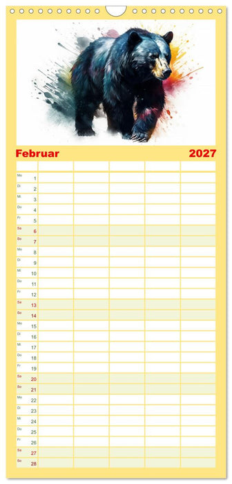 Raubtiere voll Eleganz und Kraft (CALVENDO Familienplaner 2027)