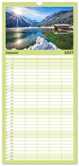 Die schönsten Seespiegelungen (CALVENDO Familienplaner 2027)