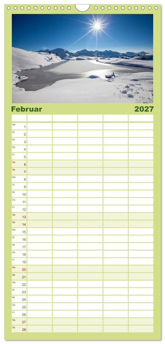 Die schönsten Seespiegelungen (CALVENDO Familienplaner 2027)