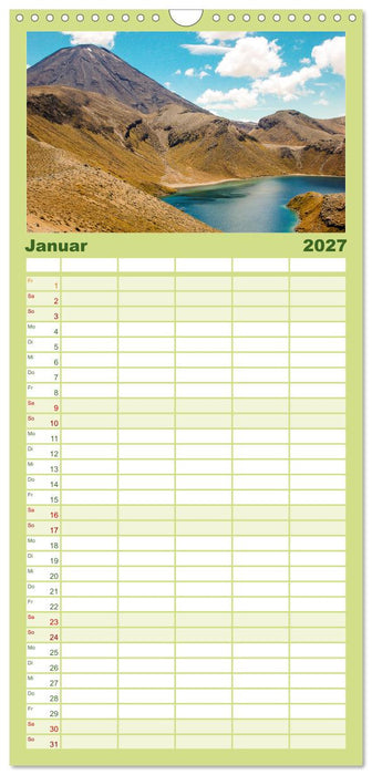 Faszination Neuseeland (CALVENDO Familienplaner 2027)